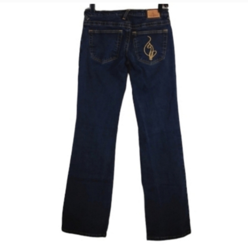 BABY PHAT Vintage Wide Leg Flare Blue Jeans Juniors Size 3 - Picture 3 of 9
